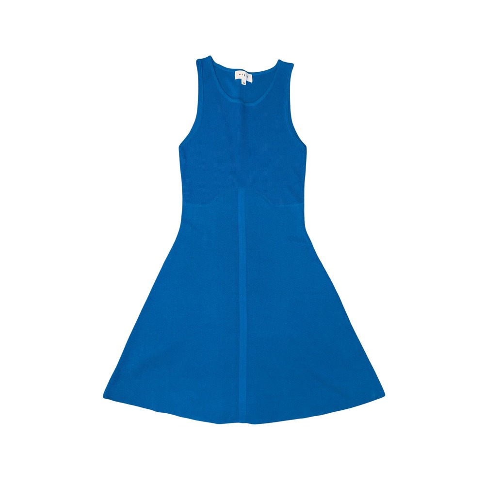 Mable Knit Dress Womens Large Blue Sleeveless‎ Fit Flare MD4185